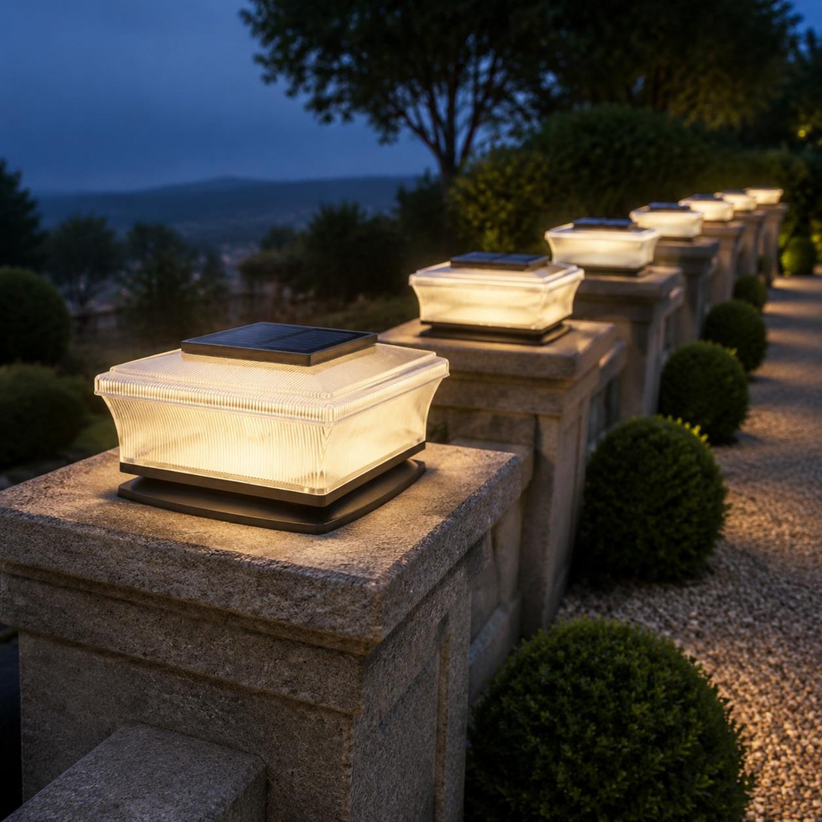 Outdoor Lighting Wireless - Lampu Tiang Tenaga Surya Nirkabel Bentuk