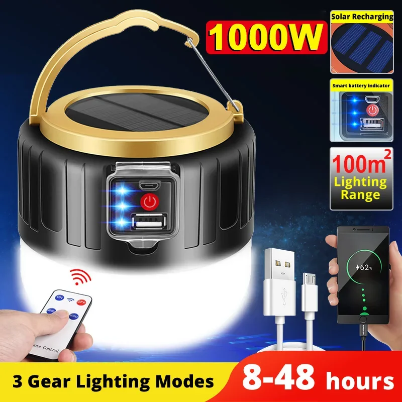 Photocell Outdoor Lighting - Lampu Kemah Tenaga Surya LED Lentera