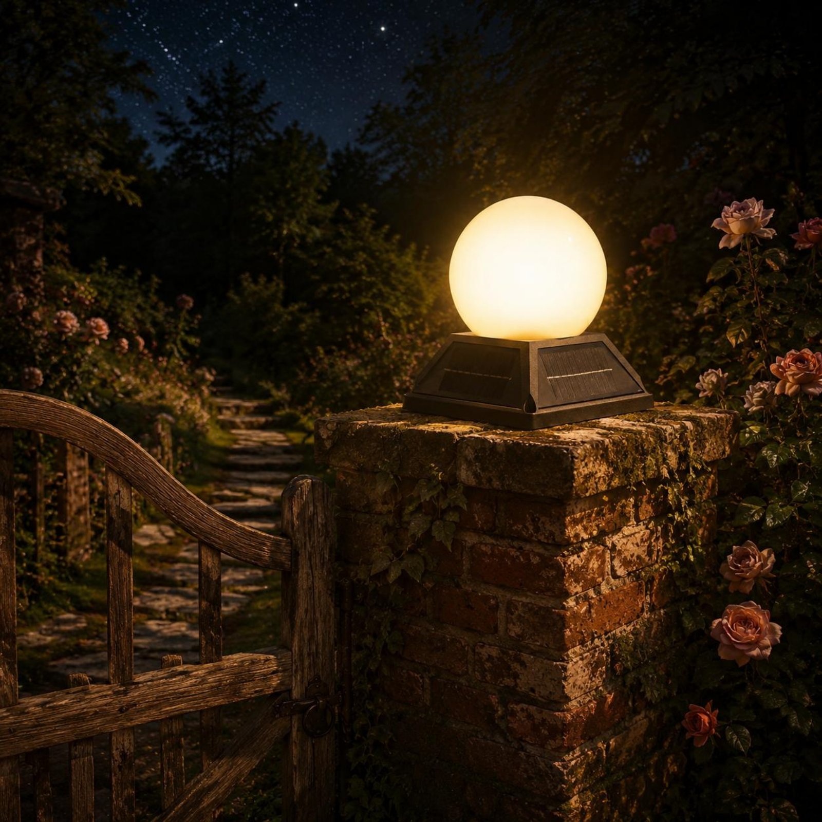 Outdoor Lighting Wireless - Lampu Tiang Tenaga Surya dengan Pengontrol