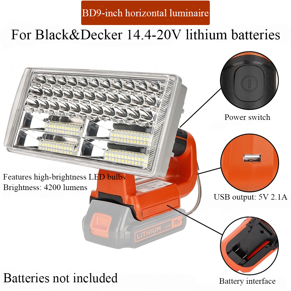 Outdoor Lighting Milwaukee - Lampu Senter Tanpa Kabel 40W Lampu