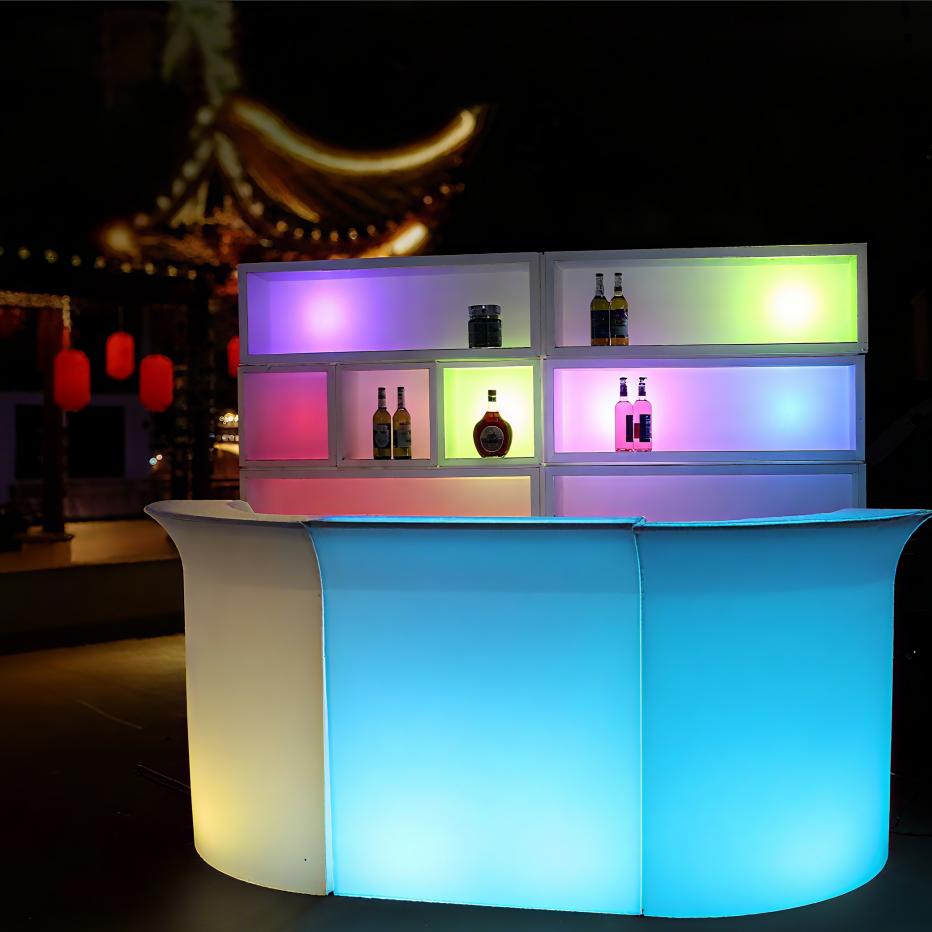 Meja Bar LED Outdoor untuk Ked - Outdoor Lighting Rental For Party ulasan dan harga