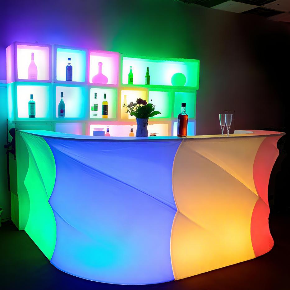 Meja Bar LED Outdoor untuk Ked - Outdoor Lighting Rental For Party ulasan dan harga