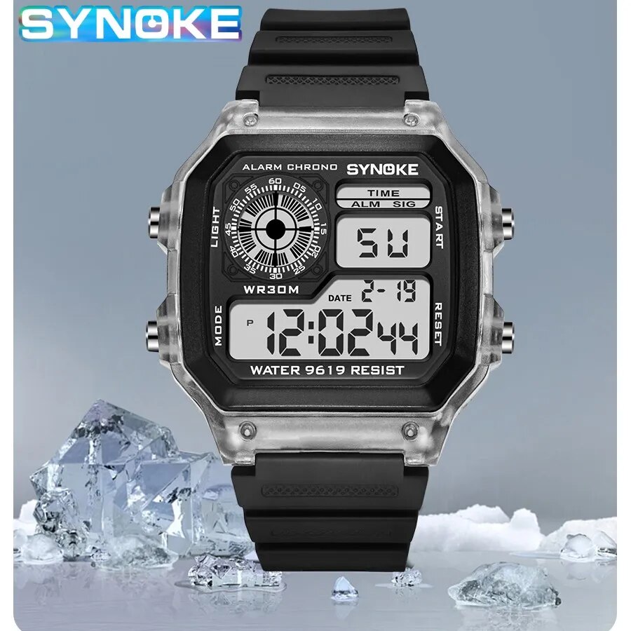 SYNOKE jam tangan Digital pria - Outdoor Lighting For Steps ulasan dan harga
