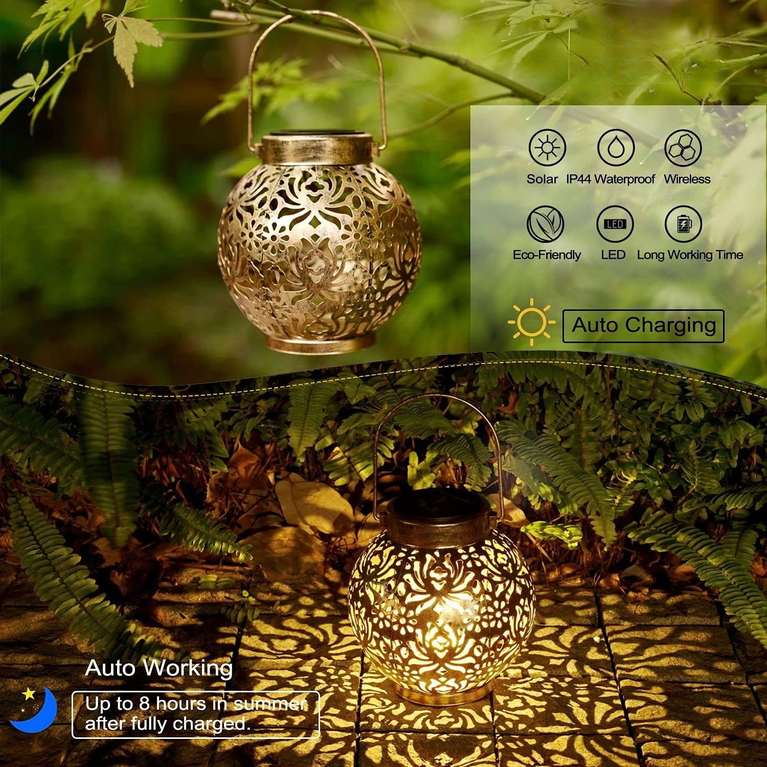 1-6 Buah Lampu LED Gantung Log - Photocell Outdoor Lighting ulasan dan harga