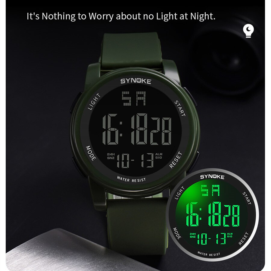 SYNOKE Digital bercahaya pria, - Outdoor Lighting For Steps ulasan dan harga