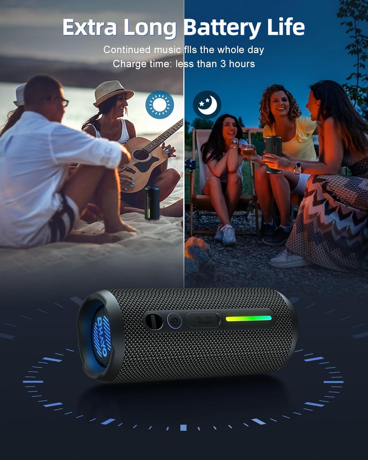 Ohayo S7 Speaker Bluetooth Wat - Outdoor Lighting Wireless ulasan dan harga